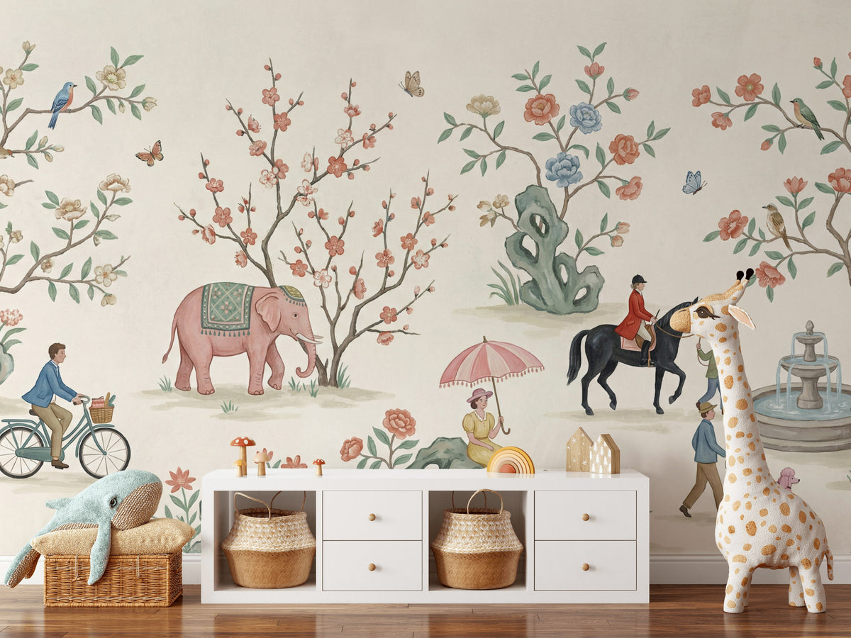 Whimsical Wallpaper Eclectic Vintage Wall Mural