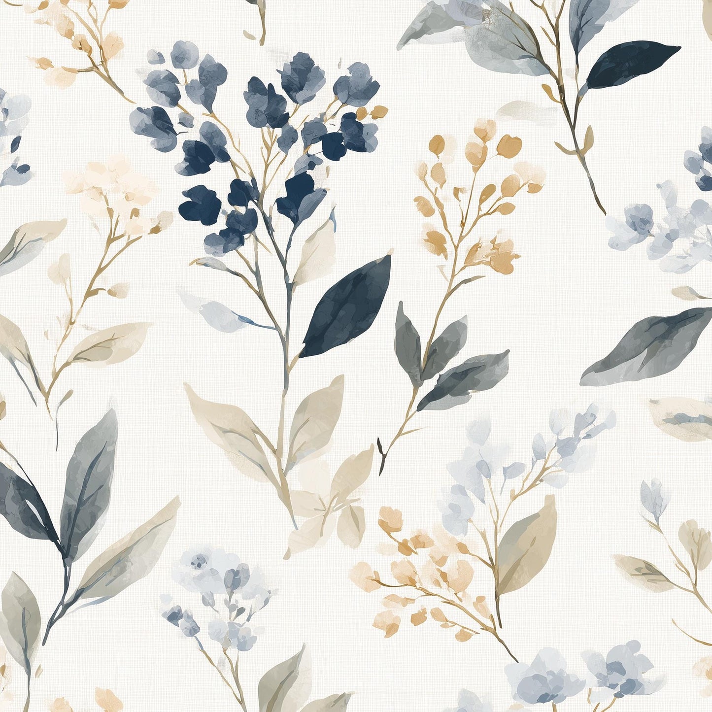 Floral Wallpaper Watercolor Modern Wall Mural