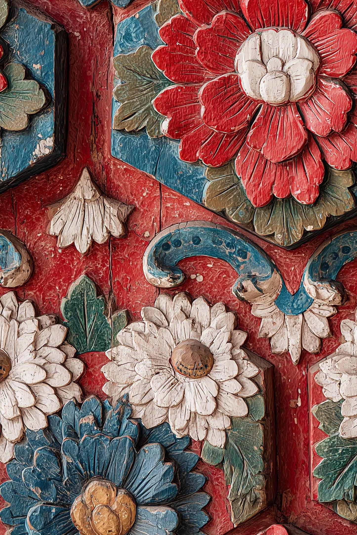 Floral Wallpaper Vintage Geometric Wall Mural