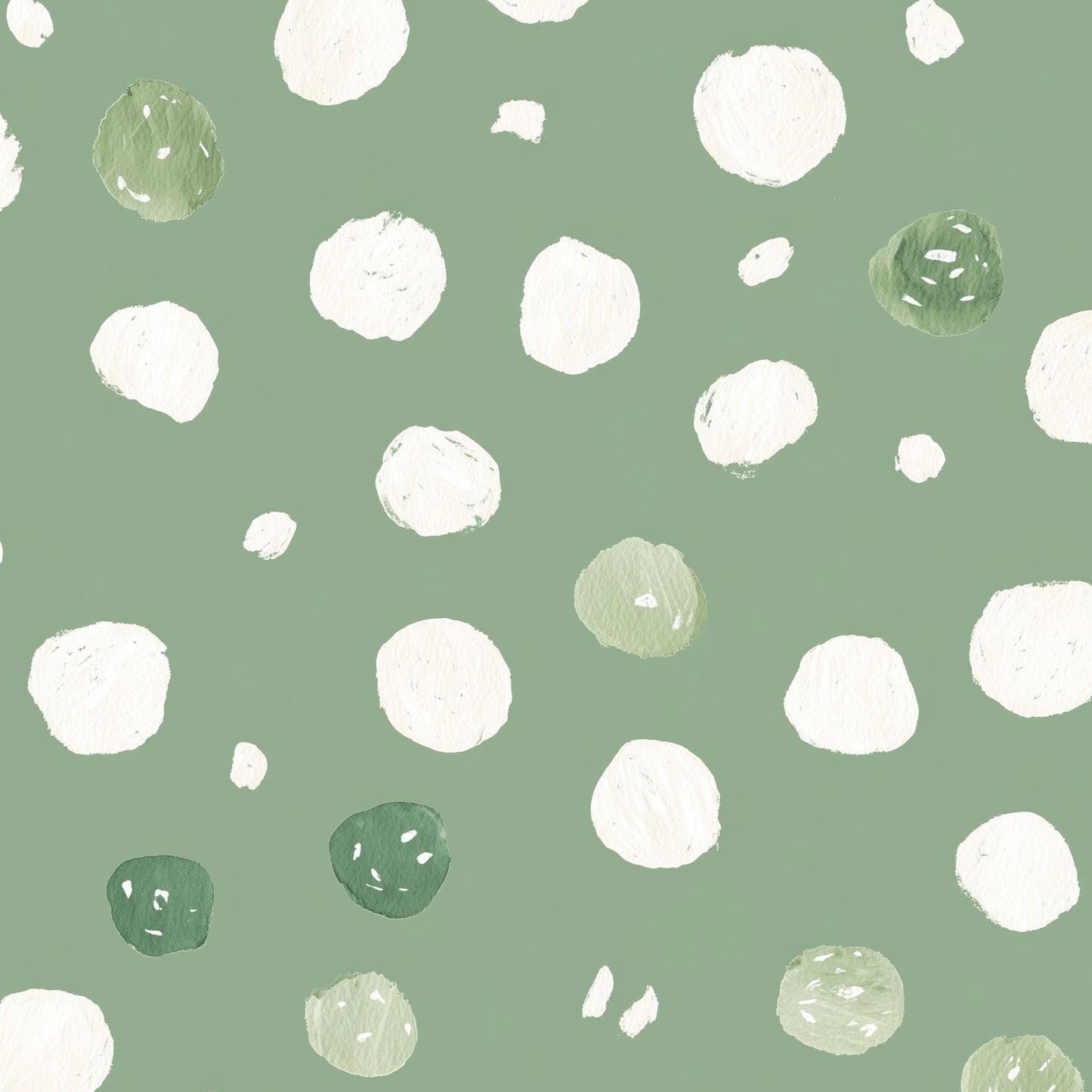 Muted Green Wallpaper Abstract Playful Wall Mural