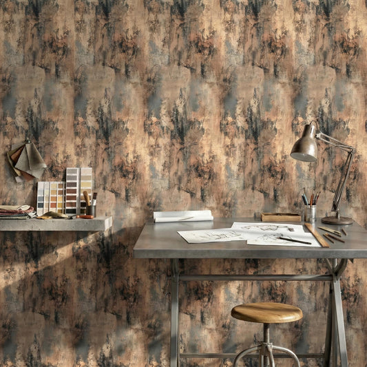 Textured Industrial Wallpaper Abstract Dark Wall Mural