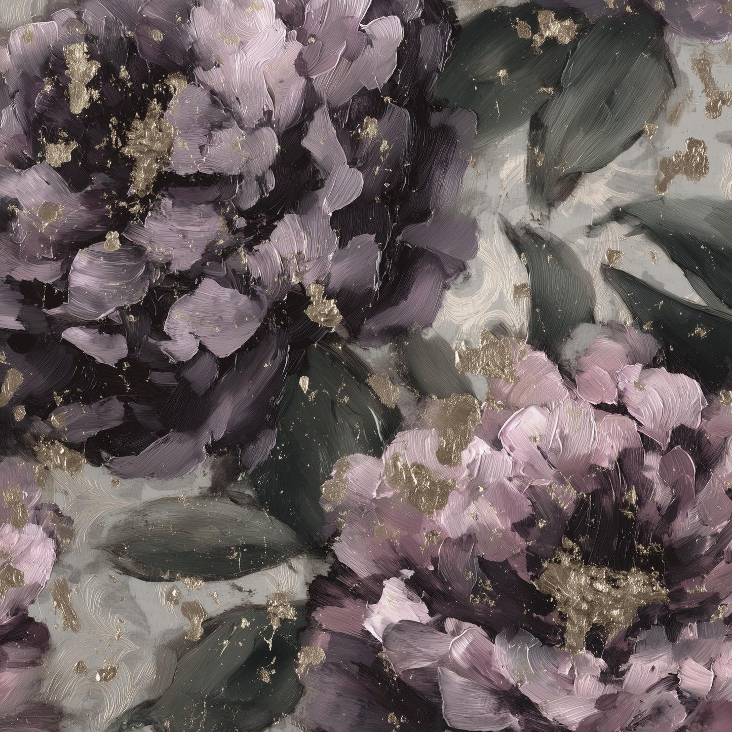 Floral Wallpaper Abstract Purple Wall Mural