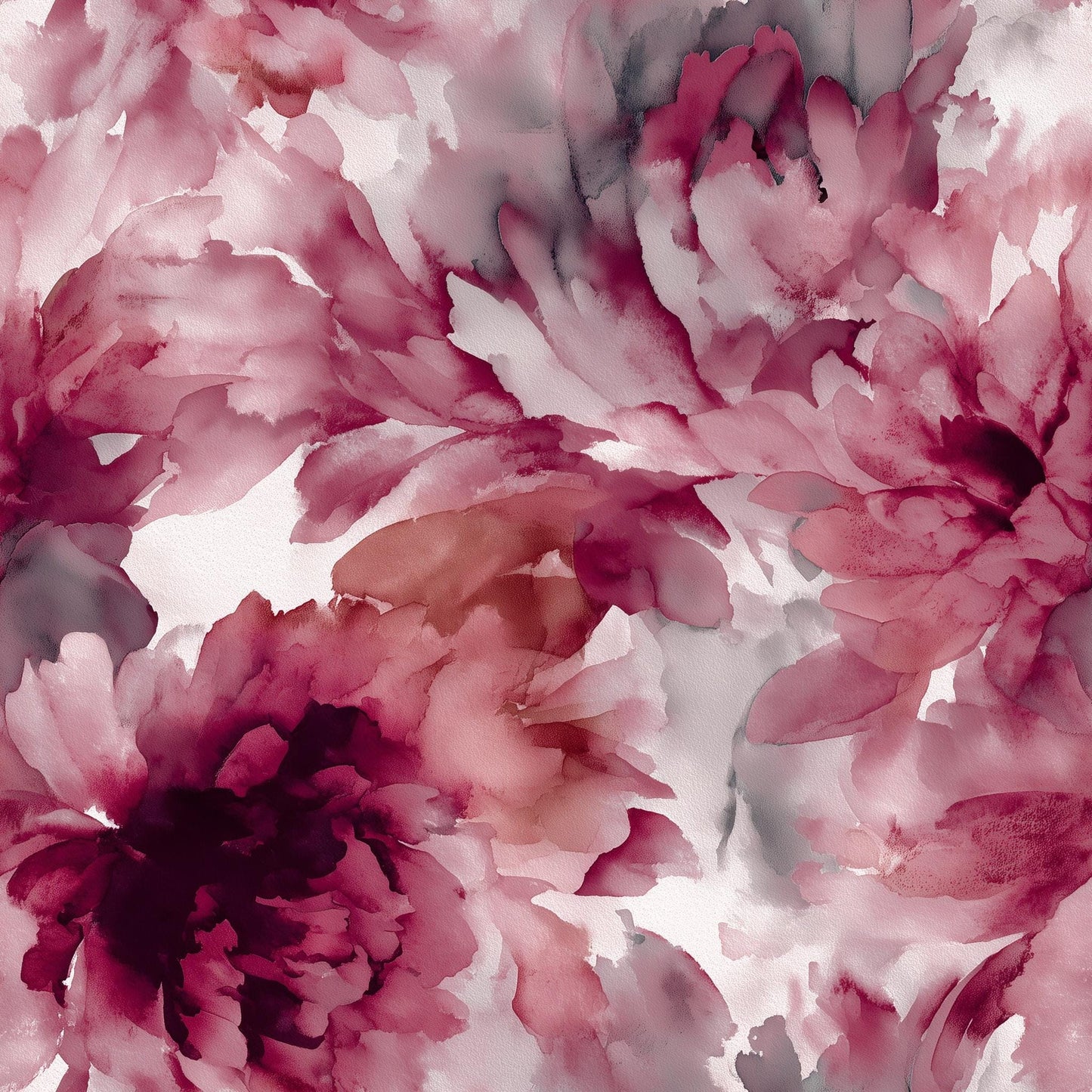 Watercolor Floral Wallpaper Oversized Peony Pink Blush Wall Mural