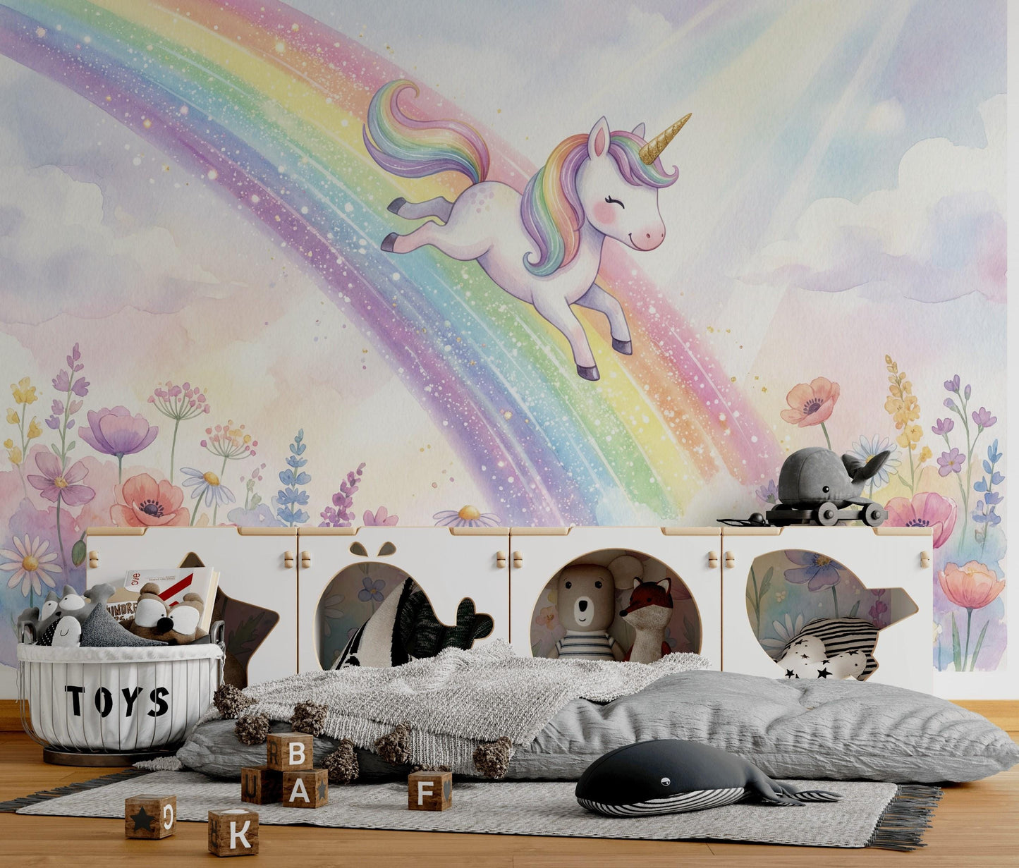 Watercolor Texture Wallpaper Painted Surface Artistic Finish Wall Mural