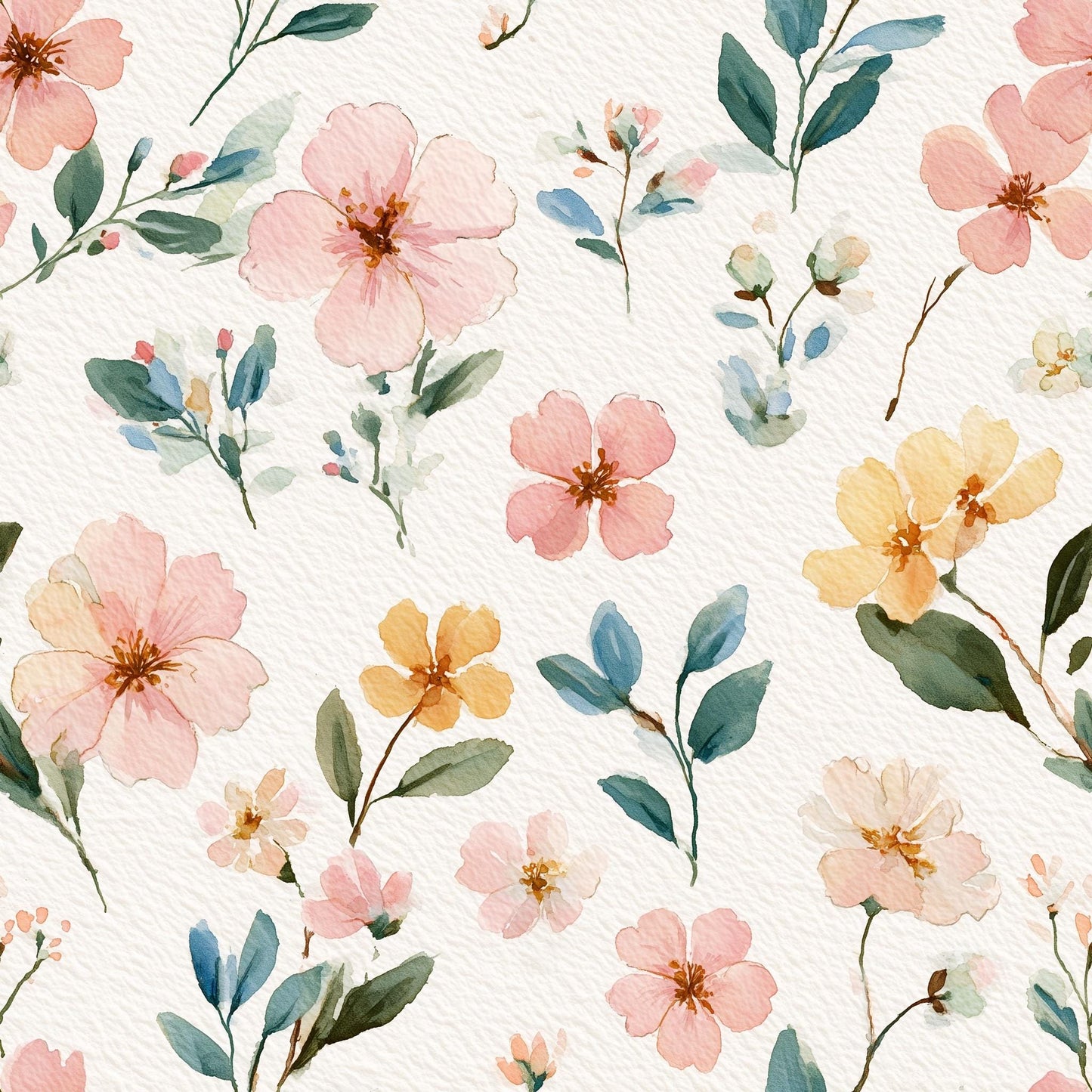 Minimal Floral Wallpaper Seamless Pastel Pattern Modern Elegant Wall Decor