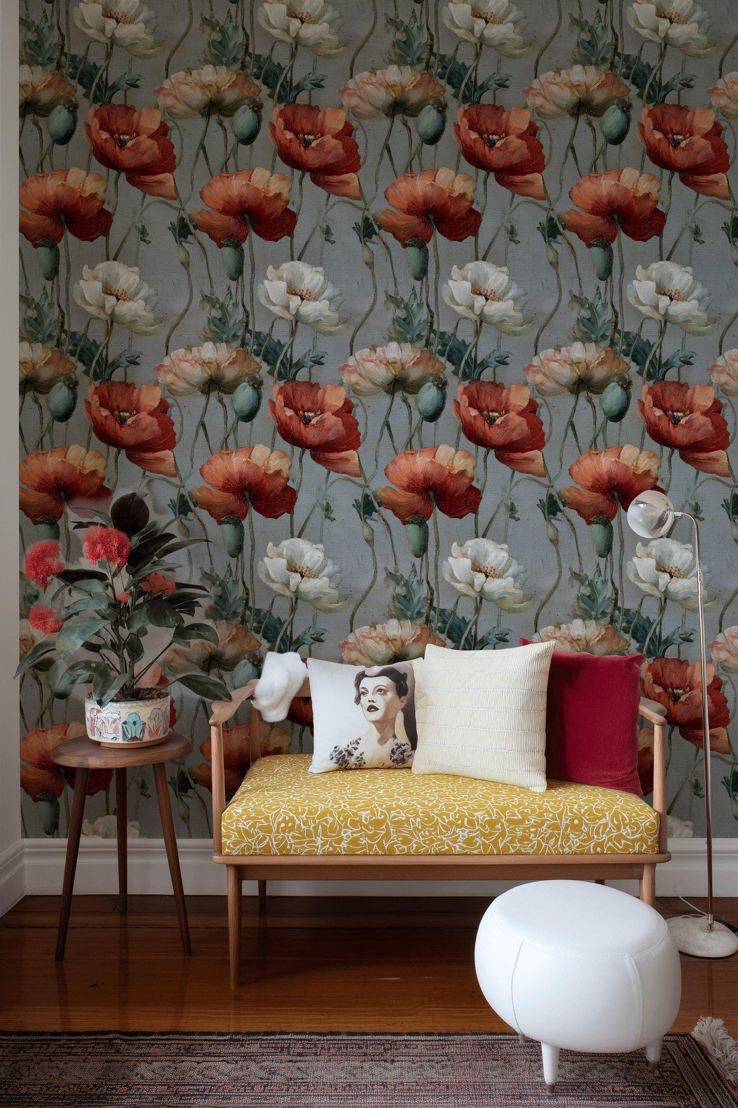 Dutch Floral Wallpaper: Vintage Oil Painting Mural, Dark Academia Peel and Stick