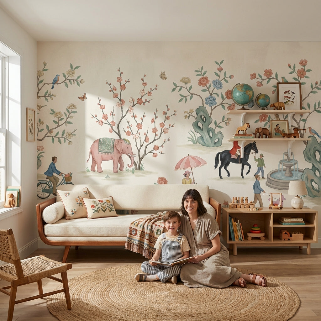 Whimsical Wallpaper Eclectic Vintage Wall Mural