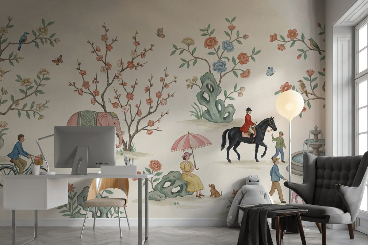 Whimsical Wallpaper Eclectic Vintage Wall Mural