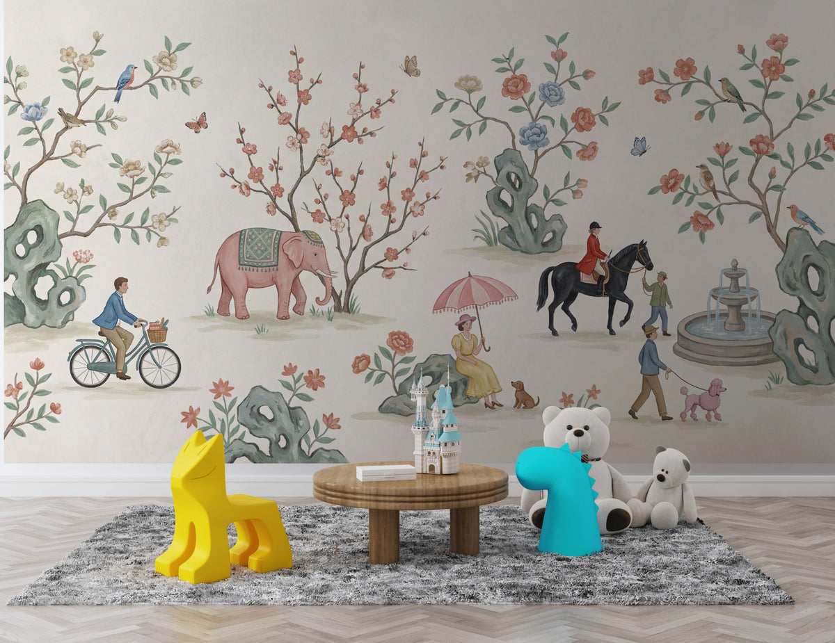 Whimsical Wallpaper Eclectic Vintage Wall Mural