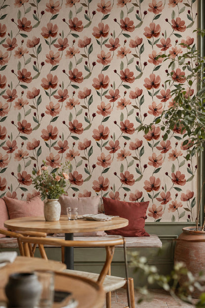 Botanical Wallpaper Floral Modern Boho Wall Mural
