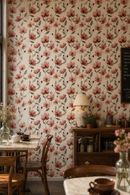 Botanical Wallpaper Floral Modern Boho Wall Mural