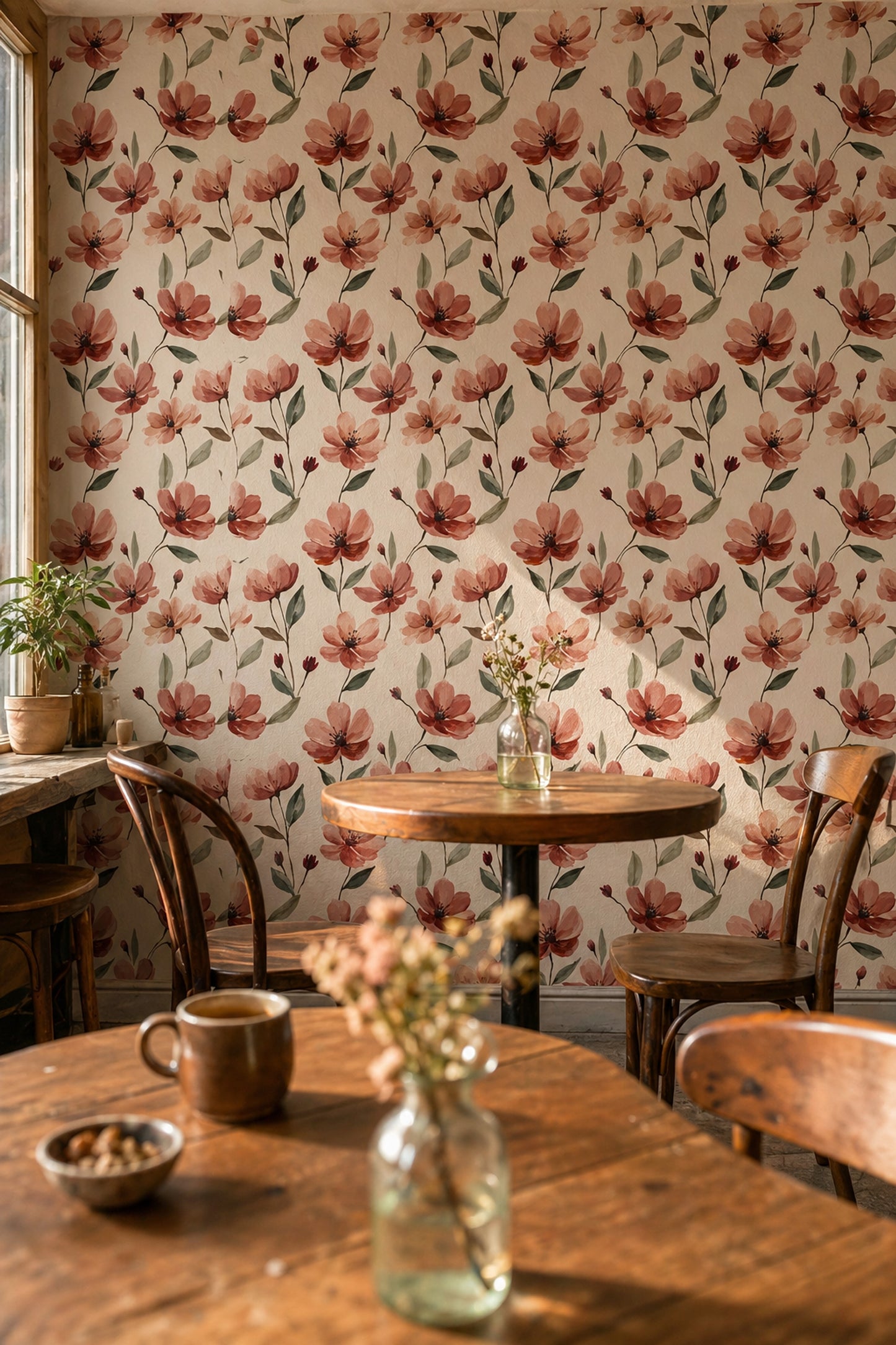 Botanical Wallpaper Floral Modern Boho Wall Mural