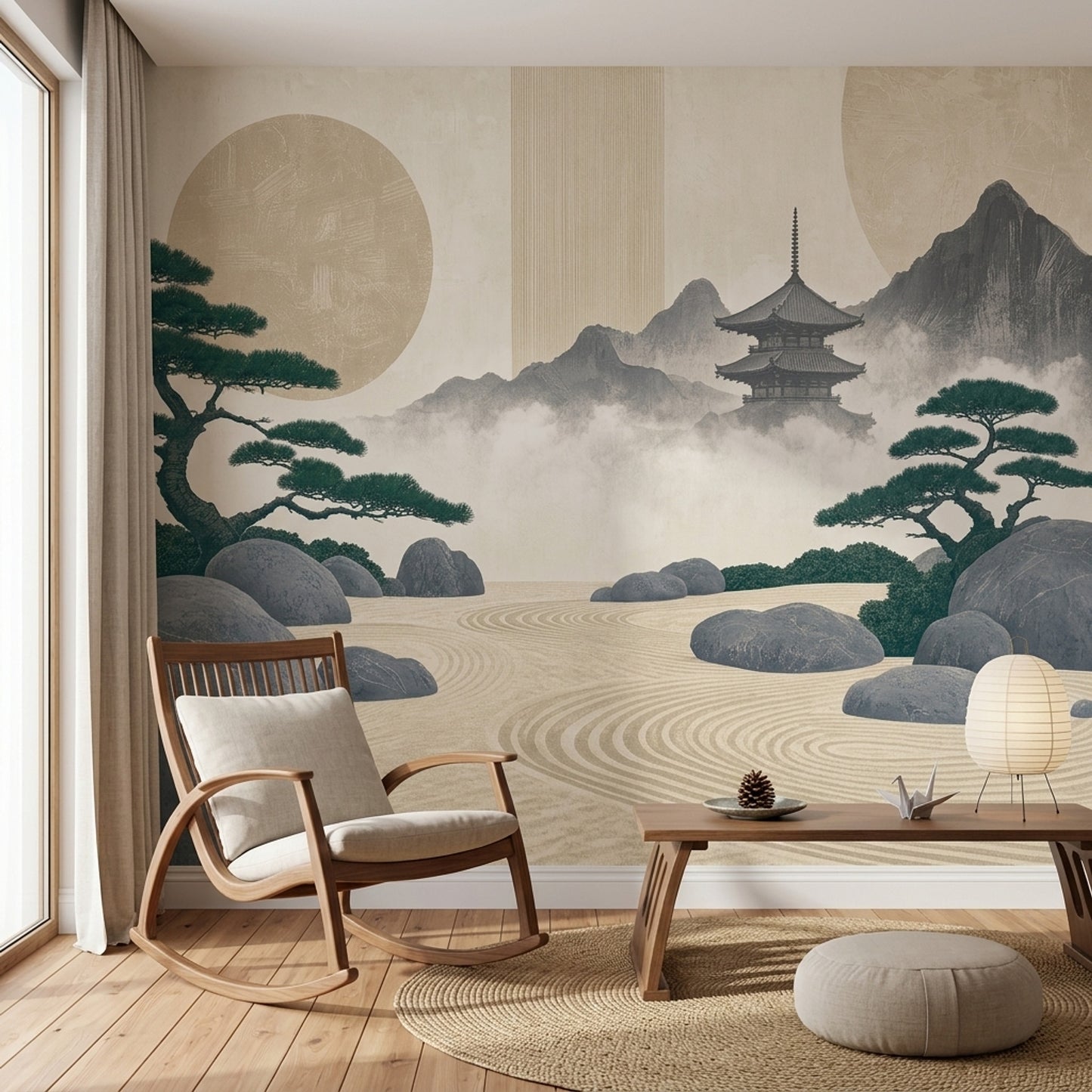 Topographic Ripple Wall Mural Abstract Cairn Stone Landscape Modern Organic Decor