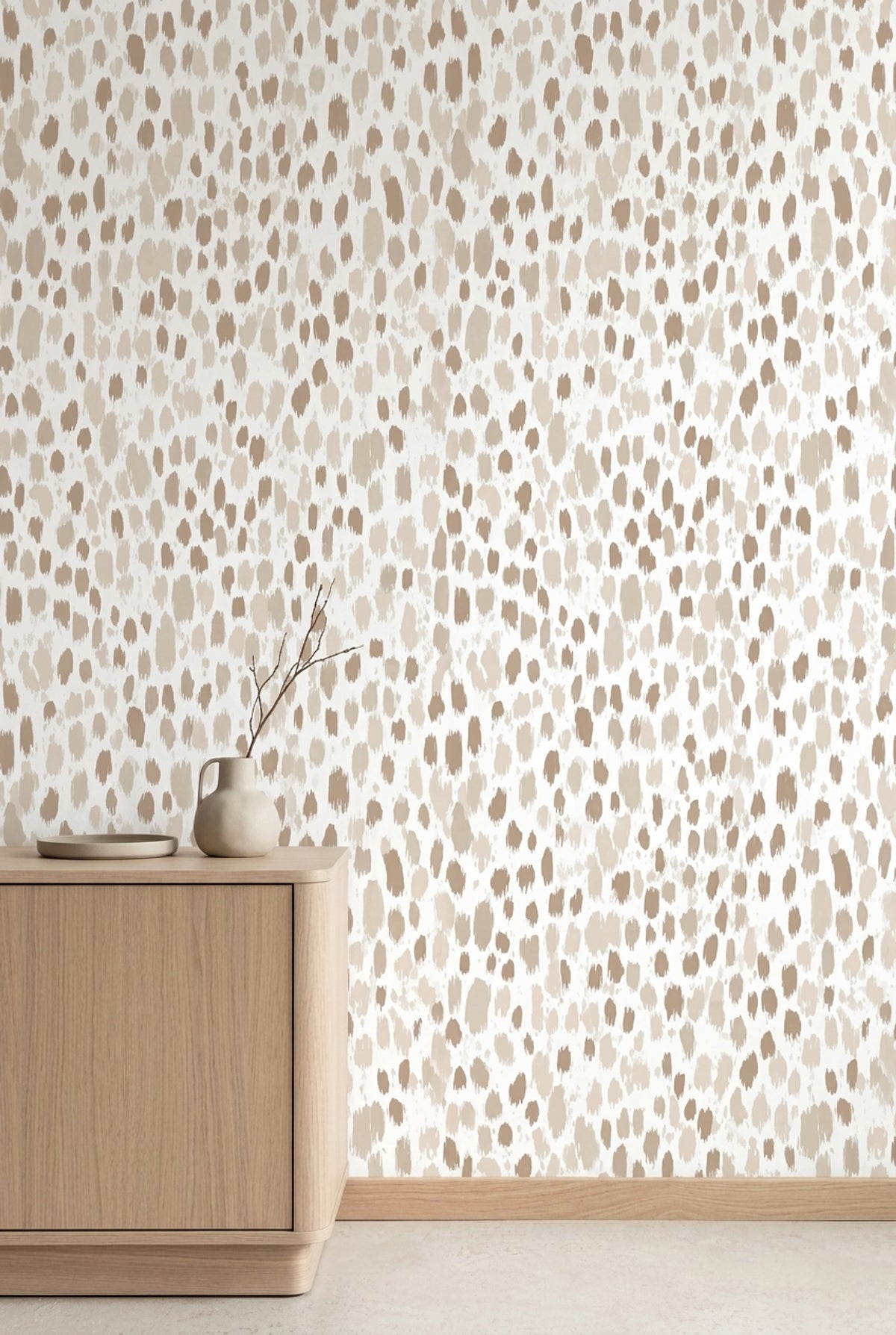 Organic Speckled Brushstroke Wallpaper White Background Neutrals