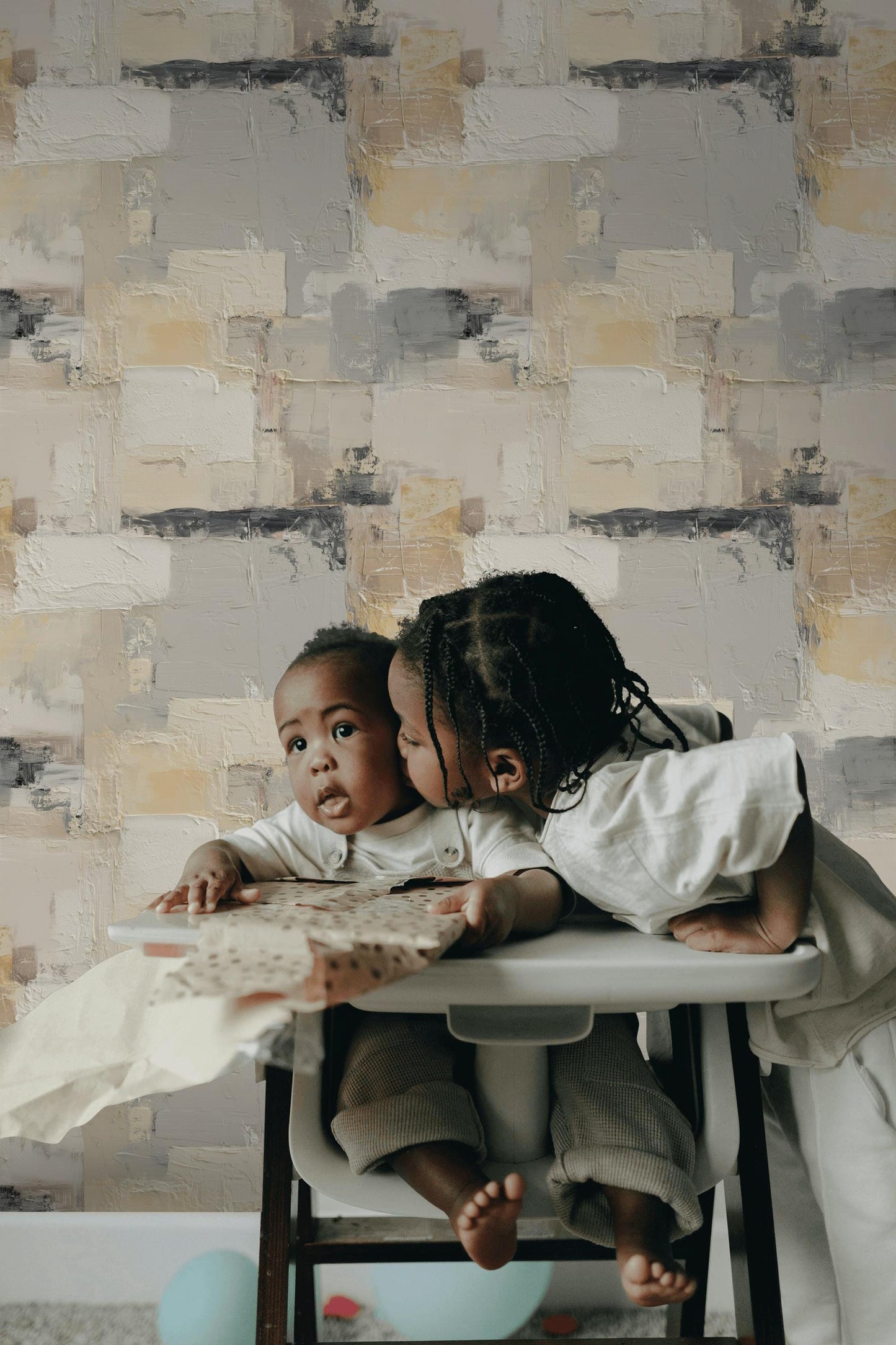 Abstract Textured Plaster Wallpaper | Modern Neutral Wall Mural | Minimalist Peel and Stick Decor