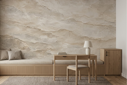Layered Plaster Texture Wallpaper Rustic Modern Wall Mural