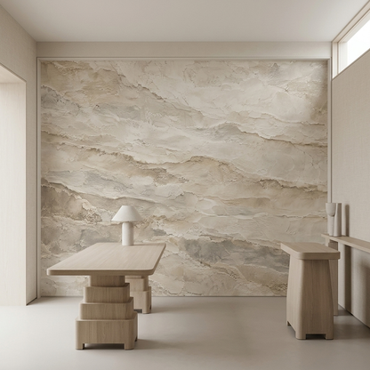 Layered Plaster Texture Wallpaper Rustic Modern Wall Mural