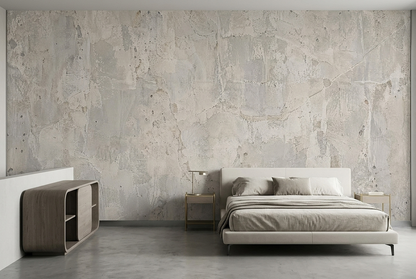Aged Concrete Plaster Wallpaper Minimalist Texture Wall Mural