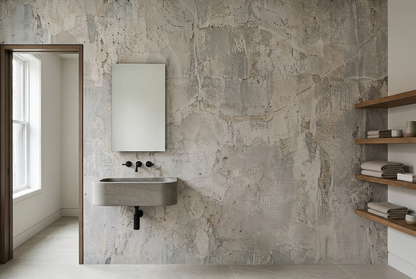 Aged Concrete Plaster Wallpaper Minimalist Texture Wall Mural
