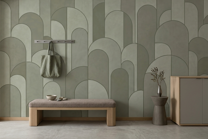 Stacked Arches Wallpaper Minimal Geometric Wall Mural