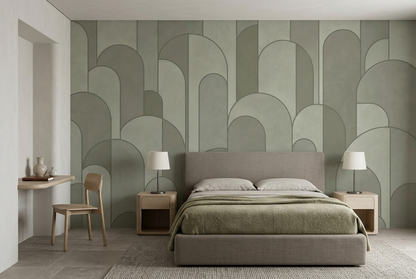 Stacked Arches Wallpaper Minimal Geometric Wall Mural