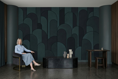 Rounded Arch Blocks Wallpaper Modern Geometric Wall Mural
