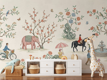 Whimsical Wallpaper Eclectic Vintage Wall Mural