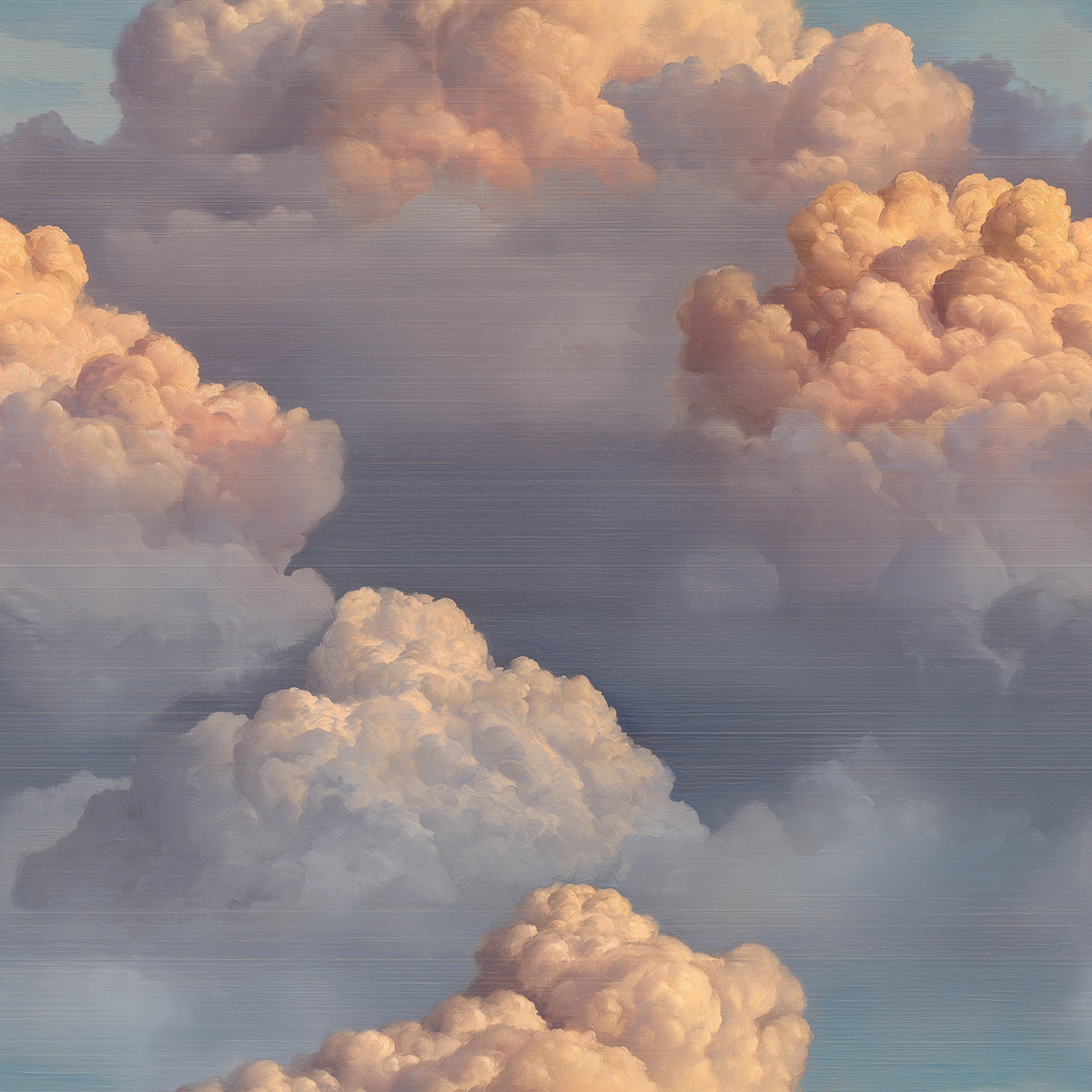 Golden Hour Cloud Wallpaper with Peach Sunset Skies
