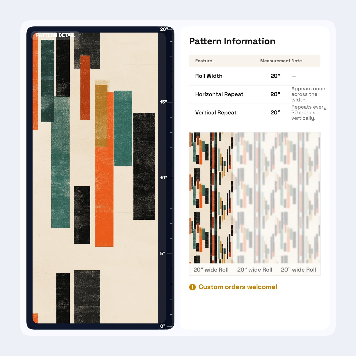 Modernist Graphic Wallpaper Vertical Color Block Geometric Decor