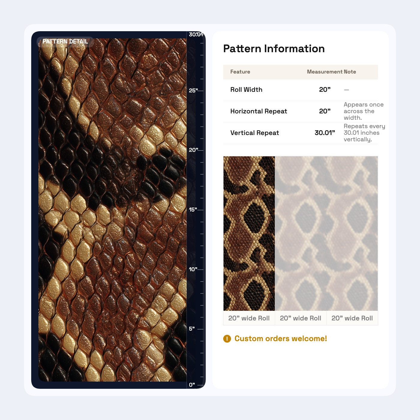 Luxury Snakeskin Wallpaper Brown Python Print Exotic Animal Pattern Accent Wall