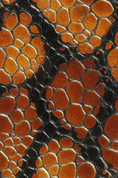 Burnt Orange Snakeskin Wallpaper Luxury Reptile Scale Pattern Dark Art Deco Decor