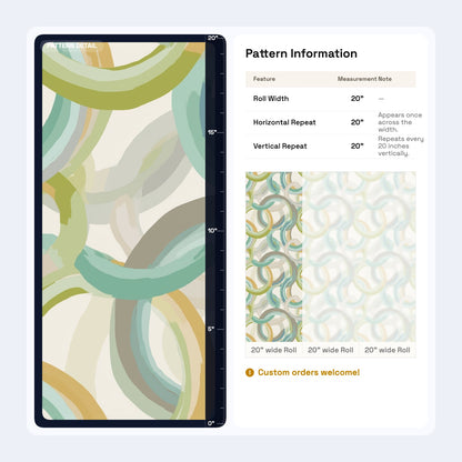 Interlocking Ring Wallpaper Modern Abstract Loop Pattern Decor
