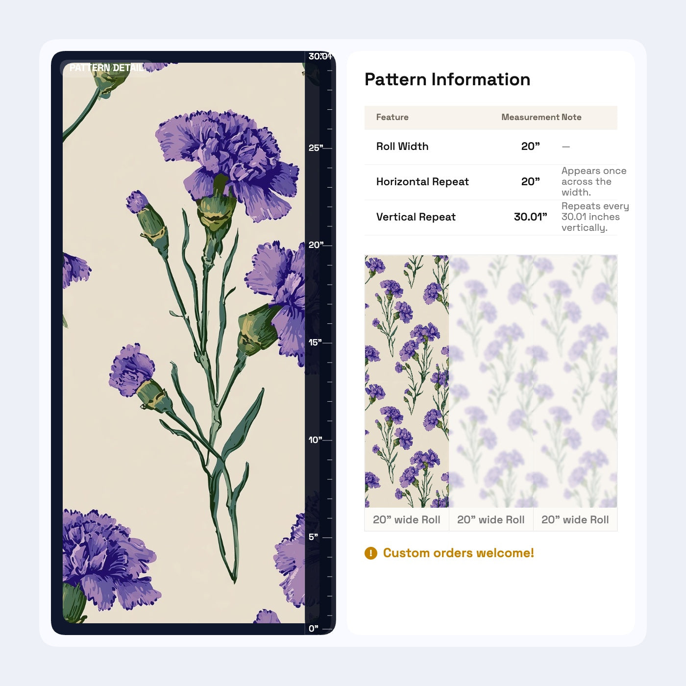 Purple Carnation Wallpaper Vintage Herbarium Floral Pattern