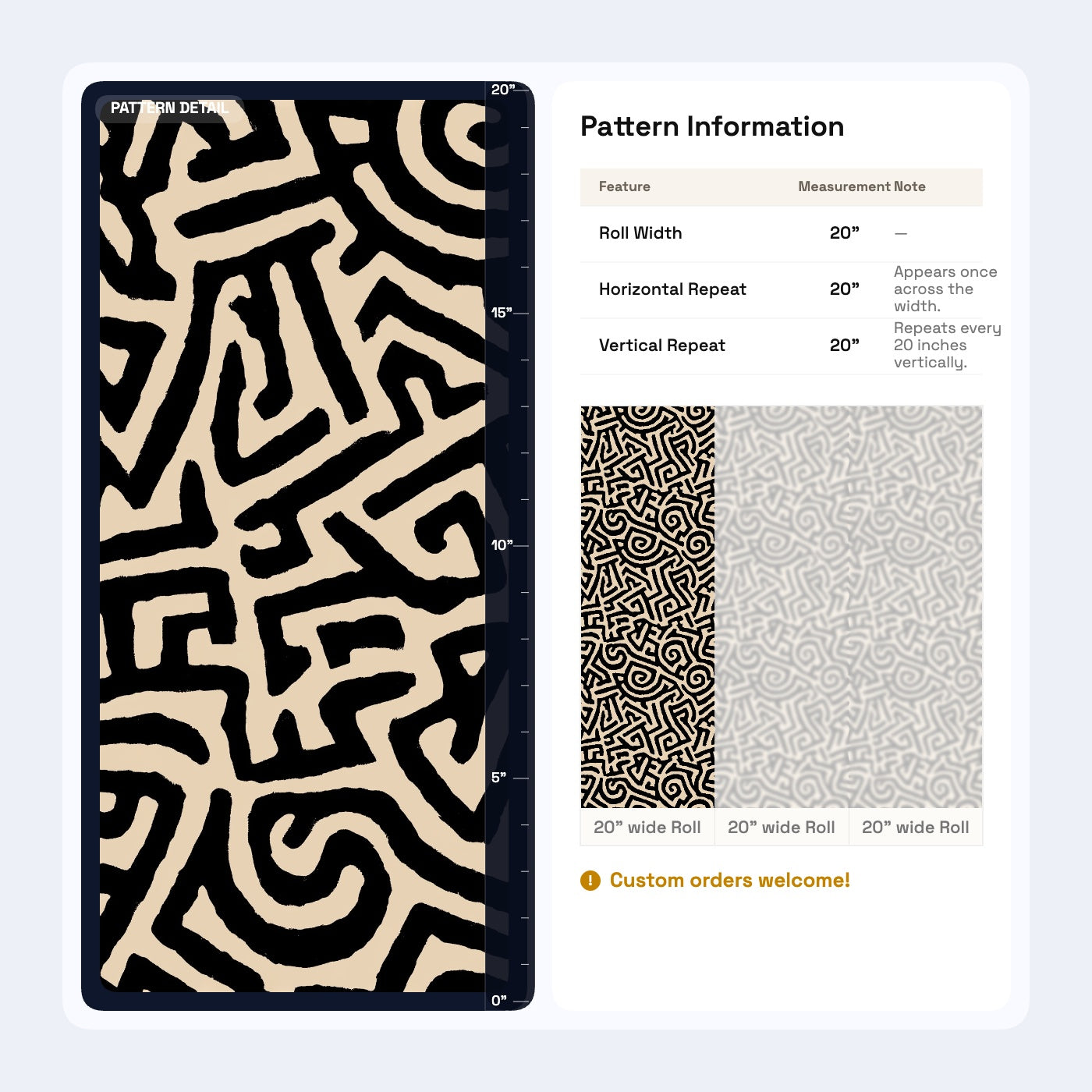 Hand Drawn Abstract Wallpaper Organic Graphic Black Statement Decor