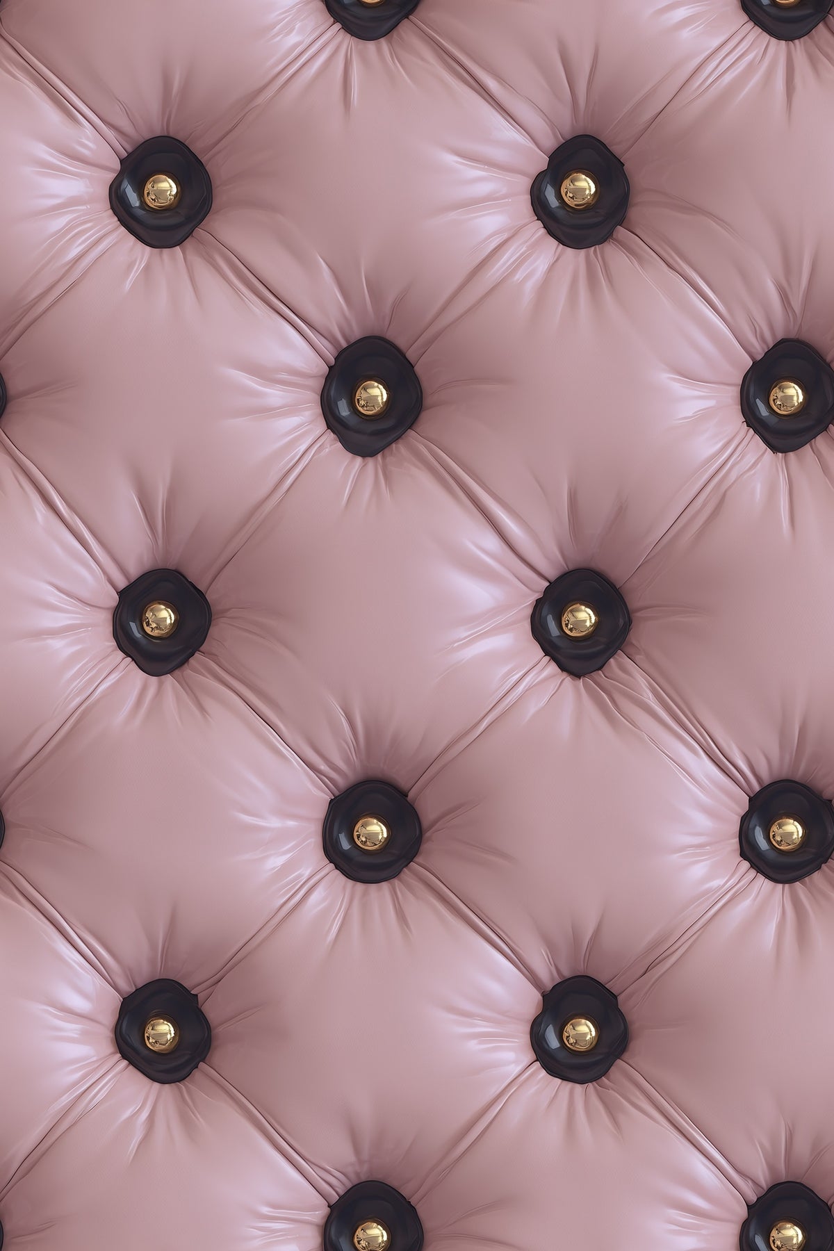 Blush Pink Tufted Wallpaper Button Diamond Pattern Glam Wall Decor