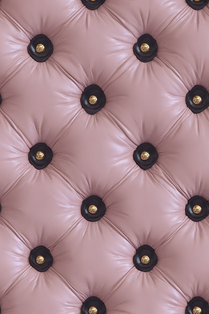 Blush Pink Tufted Wallpaper Button Diamond Pattern Glam Wall Decor