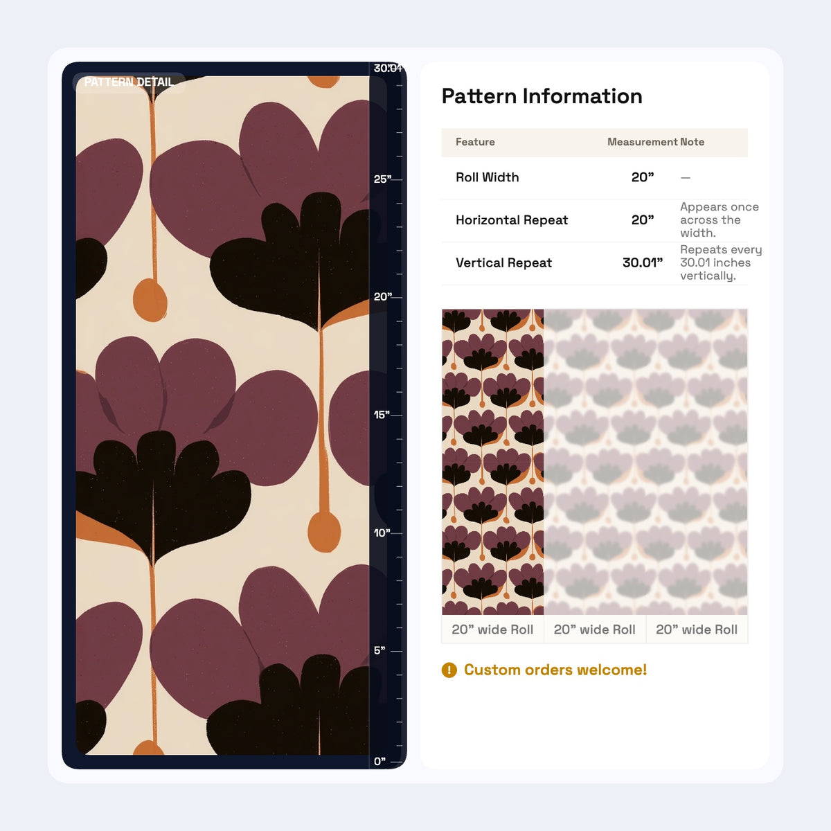 Nordic Floral Wallpaper Retro Graphic Flower Pattern