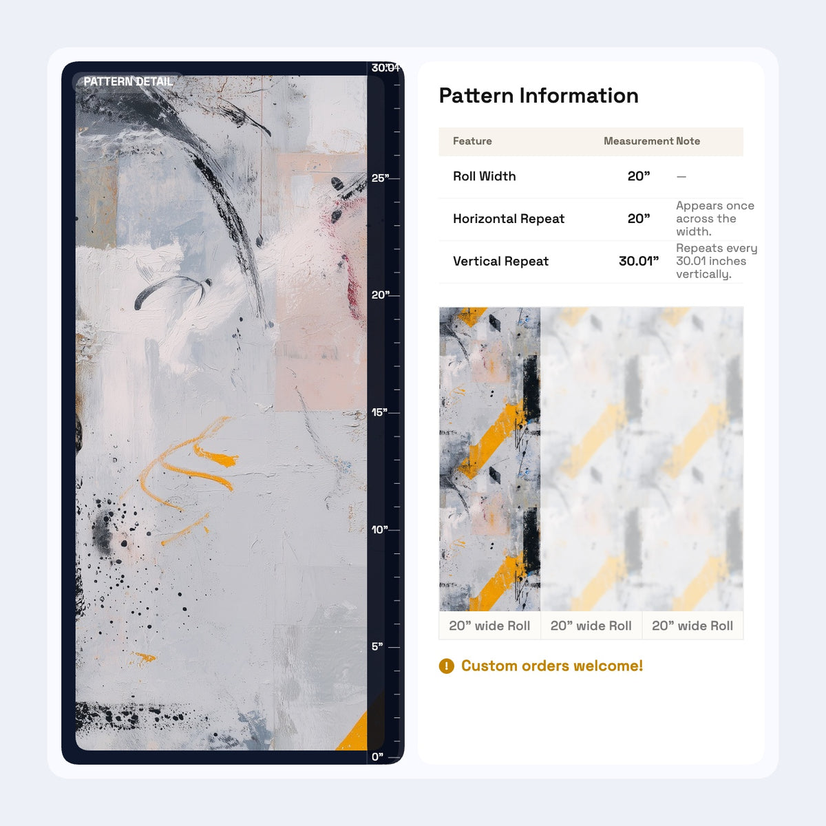 Abstract Wallpaper Yellow Black Modern Art Brushstroke Contemporary Pattern