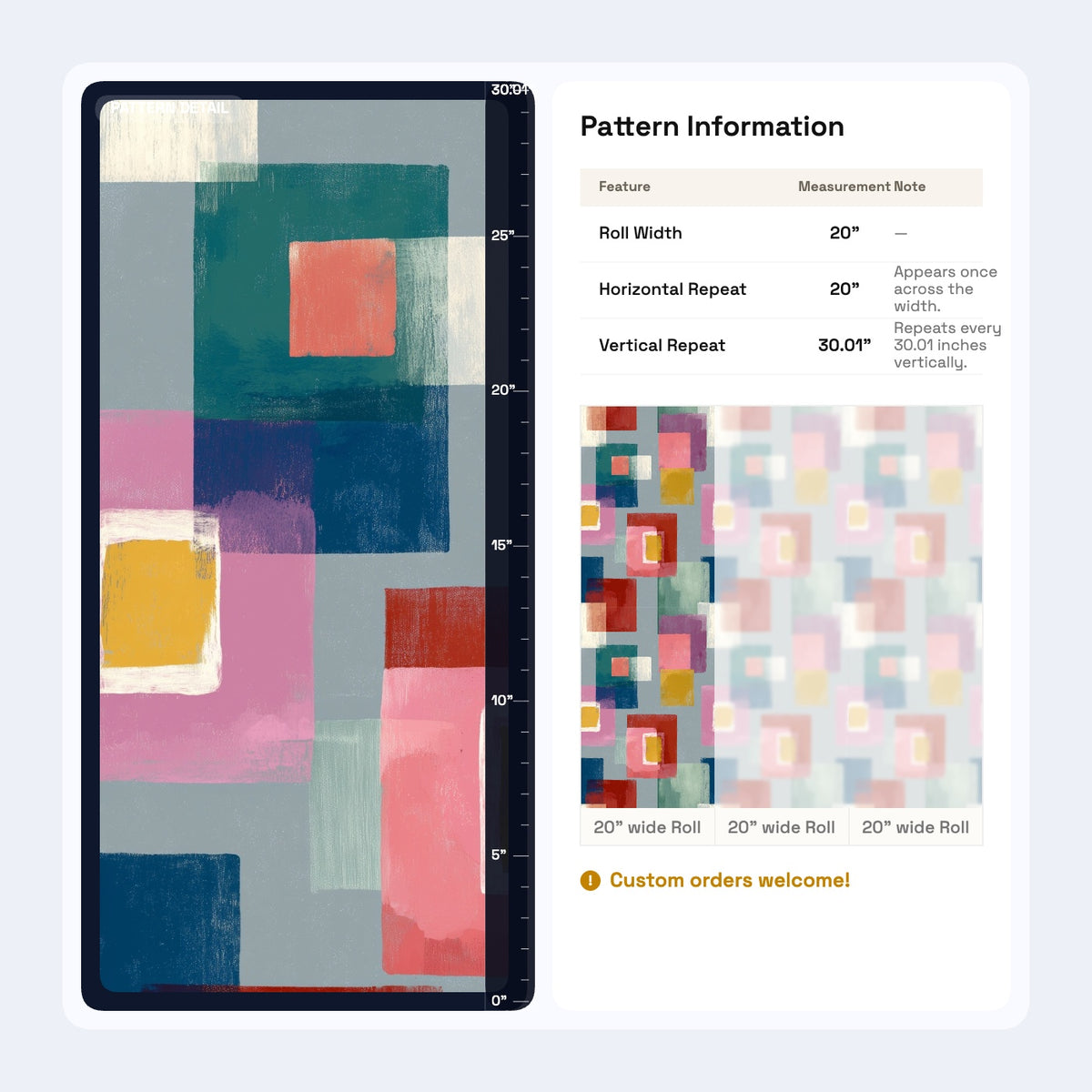Painted Squares Wallpaper Modernist Art Pattern