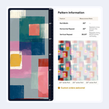 Painted Squares Wallpaper Modernist Art Pattern