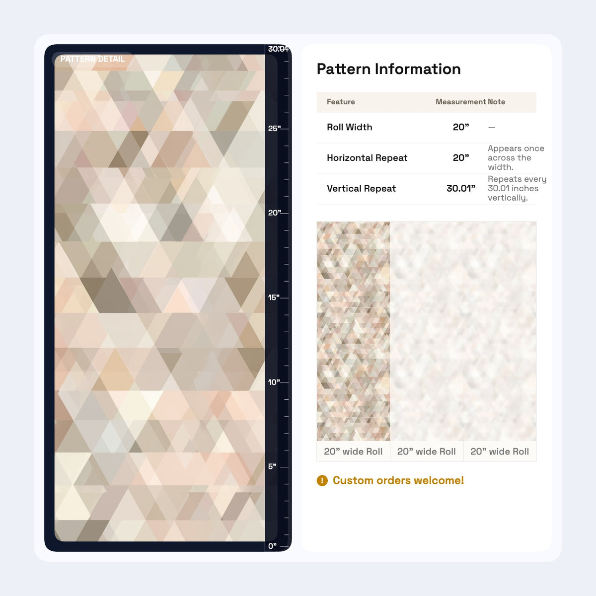Neutral Geometric Wallpaper Soft Triangle Pattern