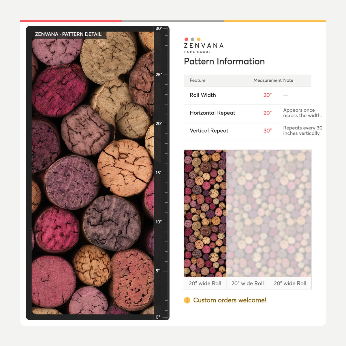 Wine Cork Wallpaper Rustic Winery Vineyard Pattern