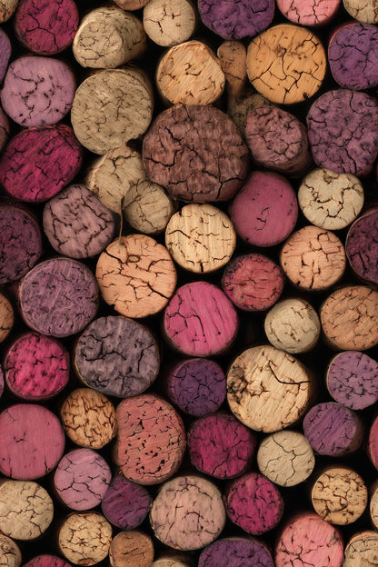 Wine Cork Wallpaper Rustic Winery Vineyard Pattern