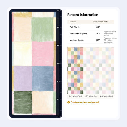 Pastel Patchwork Wallpaper | Colorful Geometric Wall Mural | Peel & Stick or Traditional Abstract Art