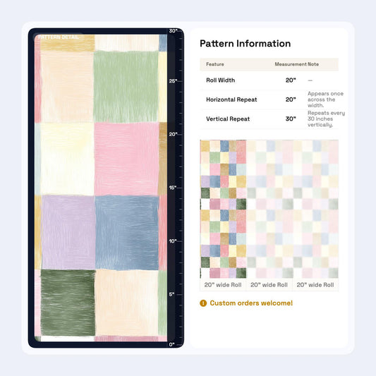 Pastel Patchwork Wallpaper | Colorful Geometric Wall Mural | Peel & Stick or Traditional Abstract Art