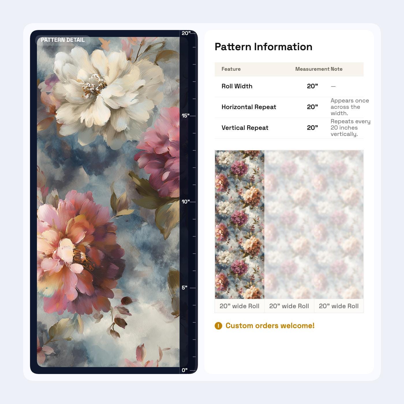Romantic Watercolor Floral Wallpaper | Large Pink Peony Wall Mural | Dusty Rose Peel and Stick