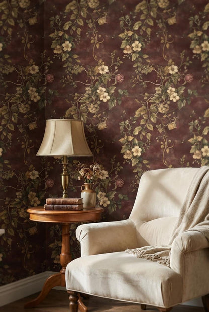 Floral Wallpaper Vintage Elegant Wall Mural