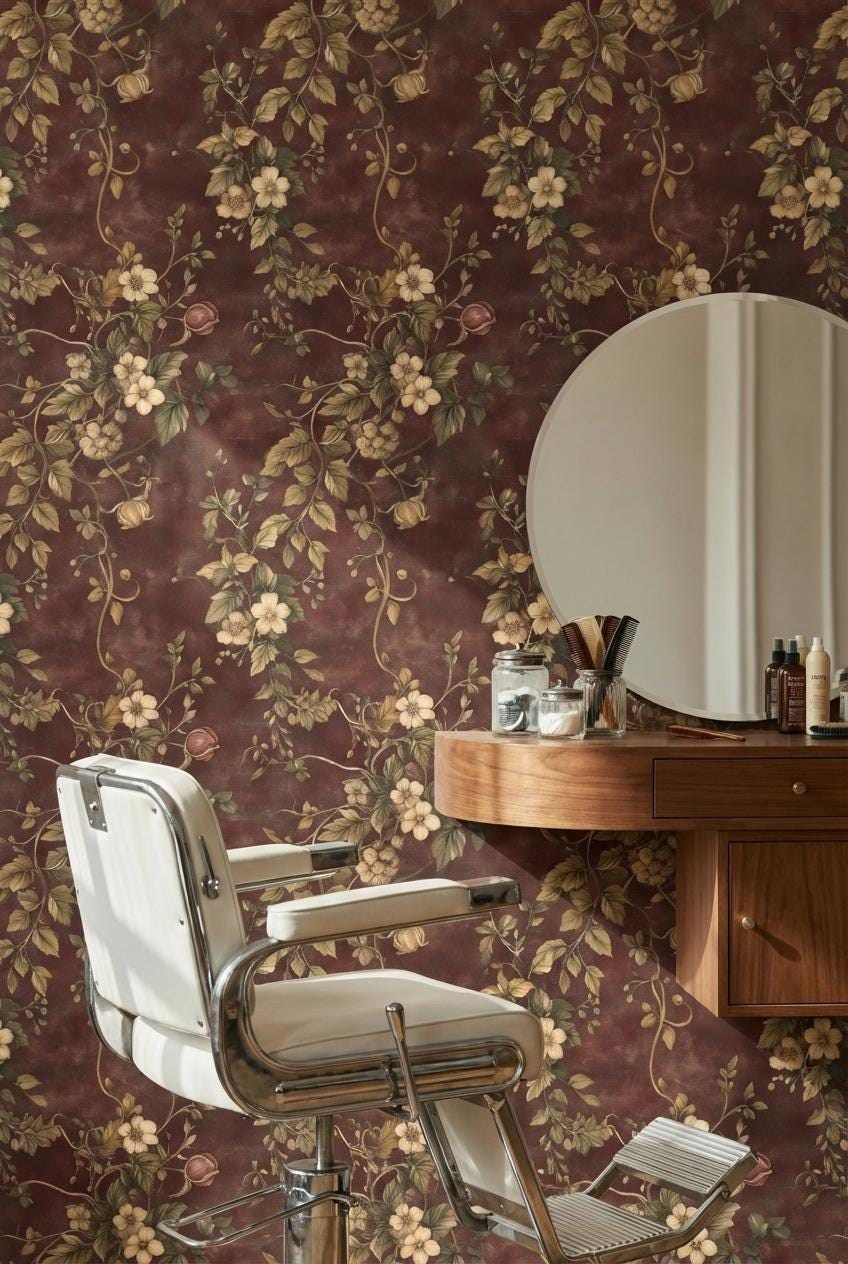 Floral Wallpaper Vintage Elegant Wall Mural