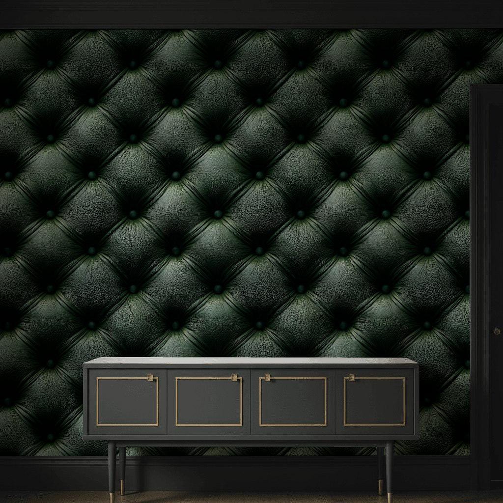 Tufted Wallpaper Leather Geometric Wall Mural