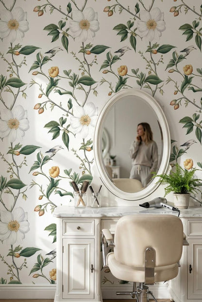 Nature Wallpaper Floral Vintage Wall Mural